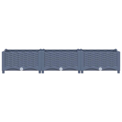 Hochbeet 120X40X23 Cm Polypropylen Blaugrau