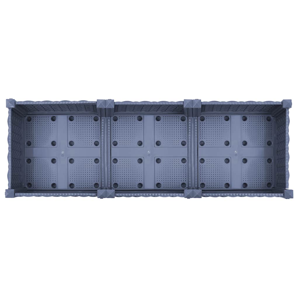 Hochbeet 120X40X23 Cm Polypropylen Blaugrau