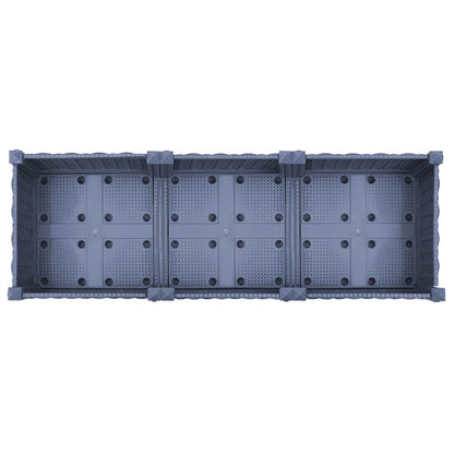 Hochbeet 120X40X23 Cm Polypropylen Blaugrau
