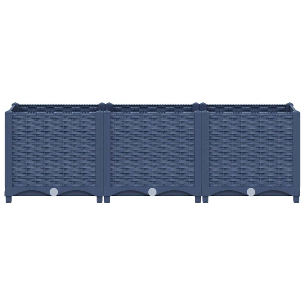 Hochbeet 120X40X38 Cm Polypropylen Blaugrau