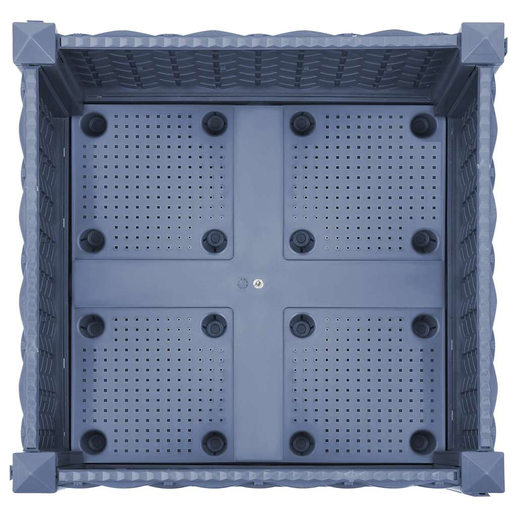 Hochbeet 40X40X71 Cm Polypropylen Blaugrau