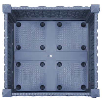 Hochbeet 40X40X71 Cm Polypropylen Blaugrau