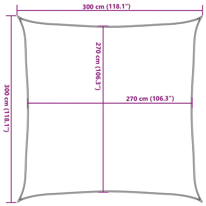 Sonnensegel 160 G/M² 3X3 M Hdpe Anthrazit