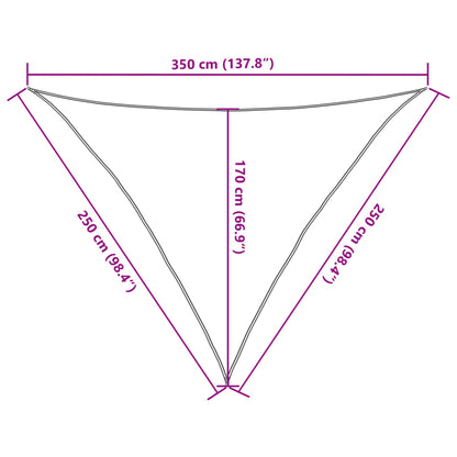 Sonnensegel 160 G/M² 2,5X2,5X3,5 M Hdpe Anthrazit