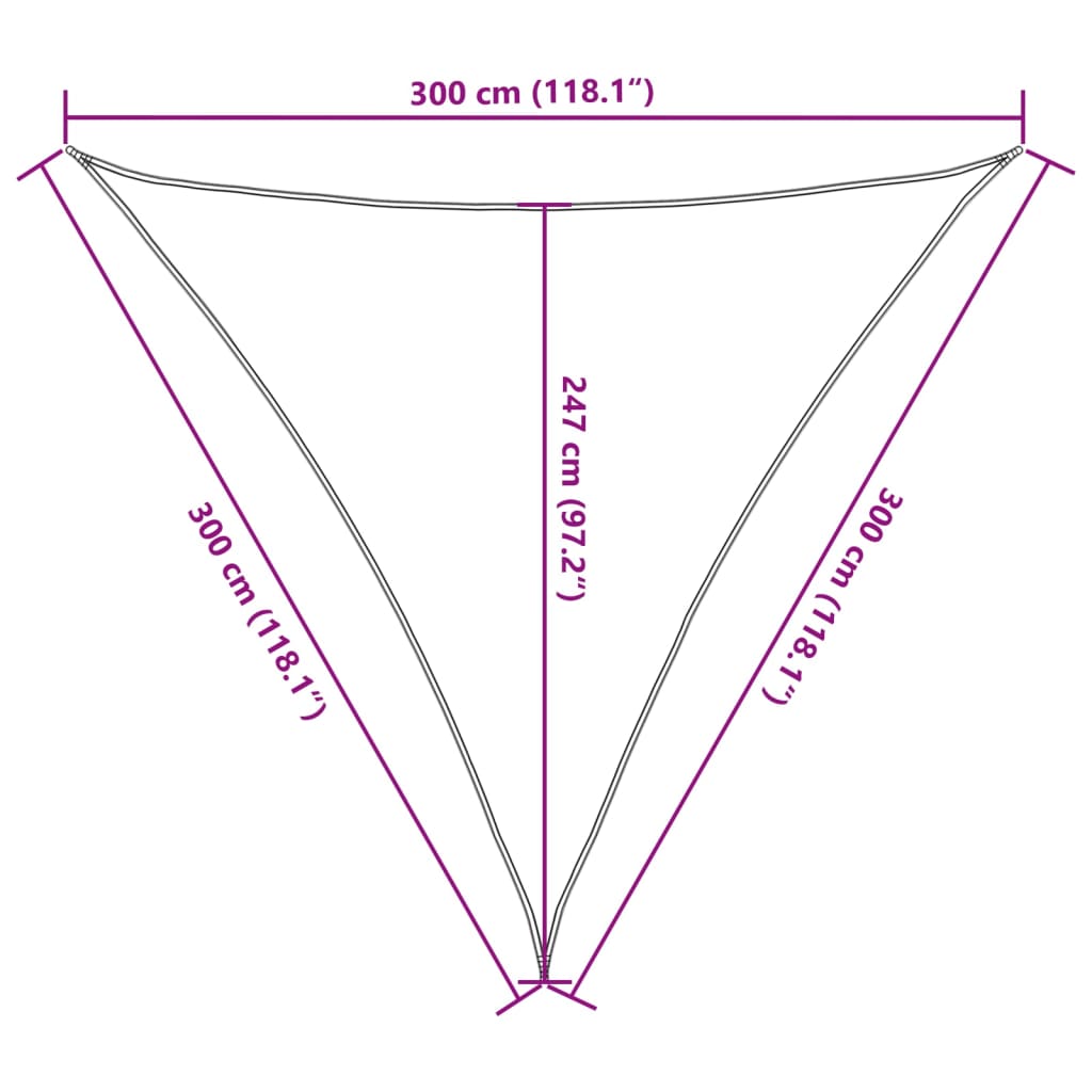 Sonnensegel 160 G/M² 3X3X3 M Hdpe Anthrazit