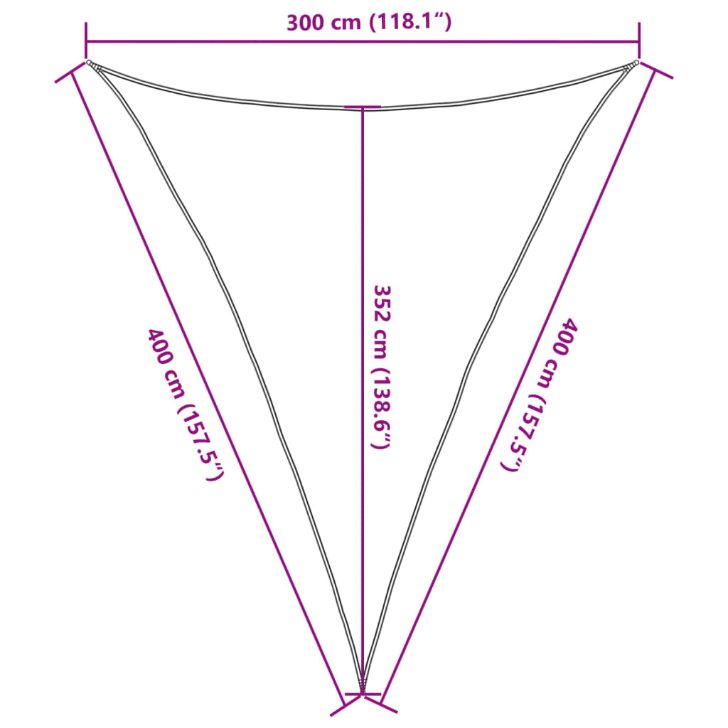 Sonnensegel 160 G/M² 3X4X4 M Hdpe Anthrazit