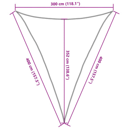 Sonnensegel 160 G/M² 3X4X4 M Hdpe Anthrazit