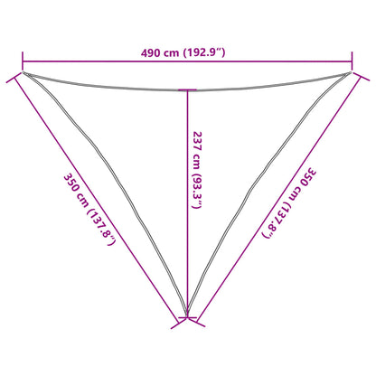 Sonnensegel 160 G/M² 3,5X3,5X4,9 M Hdpe Anthrazit