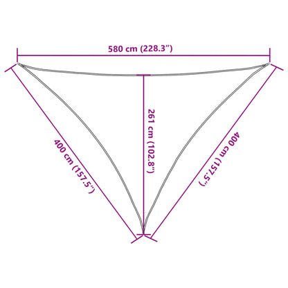 Sonnensegel 160 G/M² 4X4X5,8 M Hdpe Anthrazit