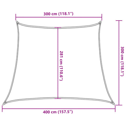 Sonnensegel 160 G/M² 3/4X3 M Hdpe