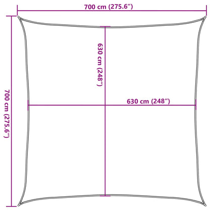 Sonnensegel 160 G/M² 7X7 M Hdpe Creme