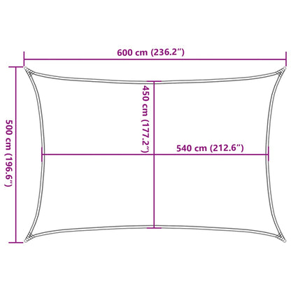 Sonnensegel 160 G/M² Weiß 5X6 M Hdpe Creme