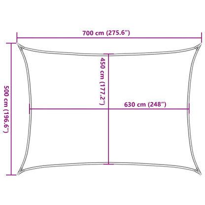 Sonnensegel 160 G/M² 5X7 M Hdpe Creme