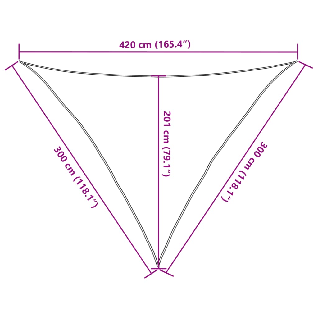 Sonnensegel 160 G/M² 3X3X4,2 M Hdpe Creme