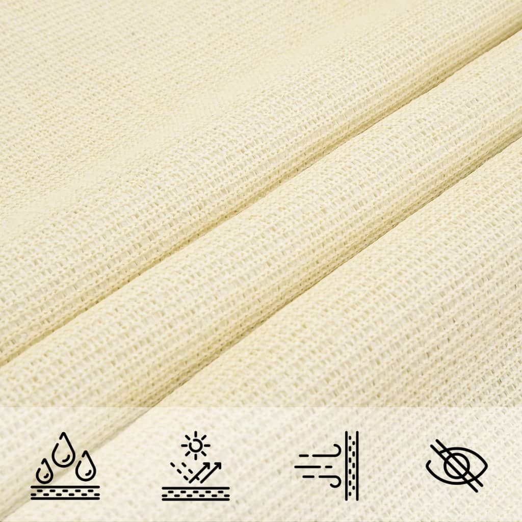 Sonnensegel 160 G/M² Weiß 3X4X4 M Hdpe Creme