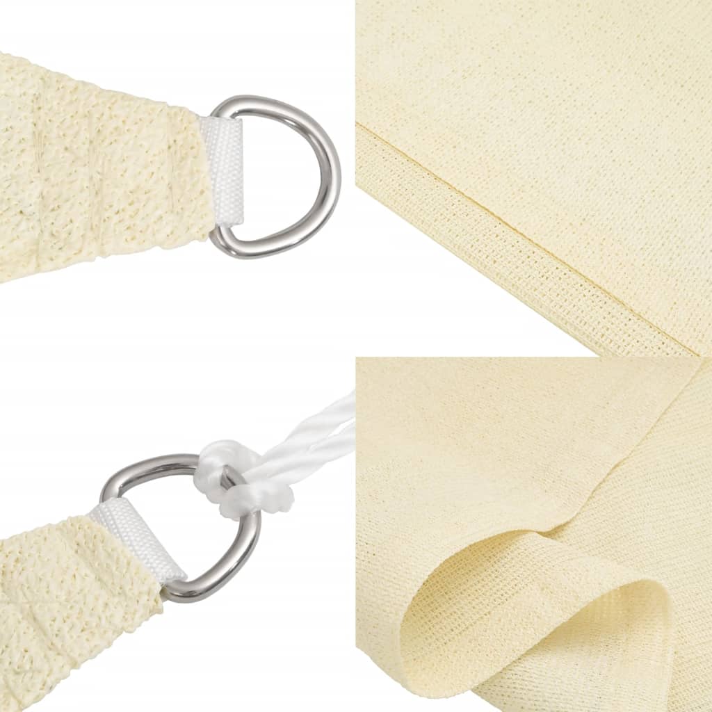 Sonnensegel 160 G/M² 3,5X3,5X4,9 M Hdpe Creme