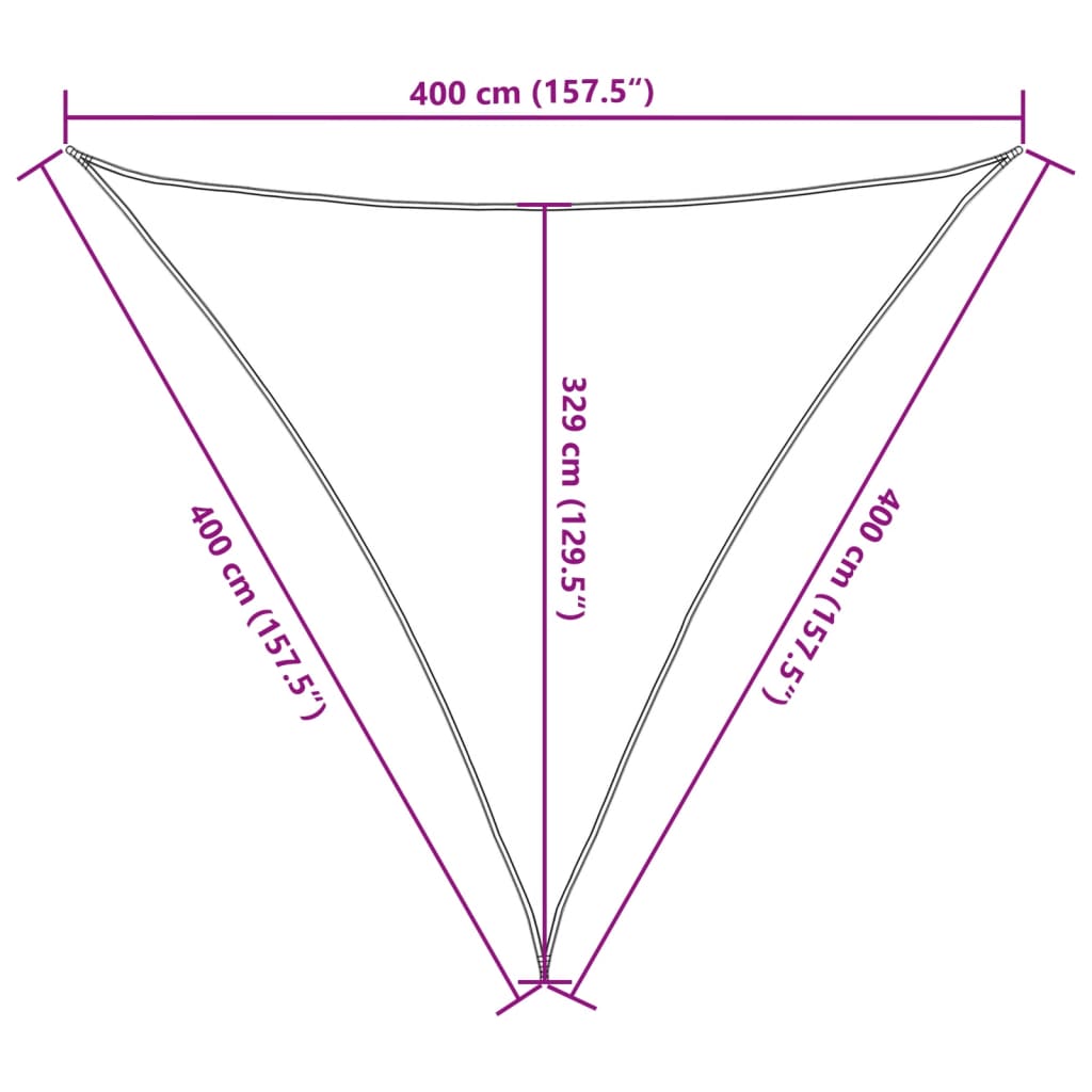 Sonnensegel 160 G/M² 4X4X4 M Hdpe Creme