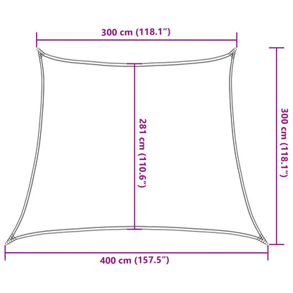 Sonnensegel 160 G/M² 3/4X3 M Hdpe