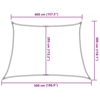 Sonnensegel 160 G/M² Weiß 4/5X3 M Hdpe