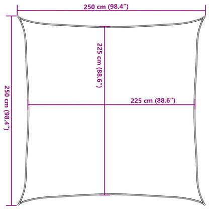 Sonnensegel 160 G/M² 2,5X2,5 M Hdpe Weiß