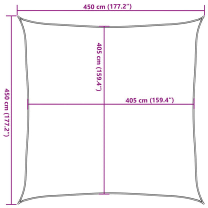 Sonnensegel 160 G/M² 4,5X4,5 M Hdpe Weiß