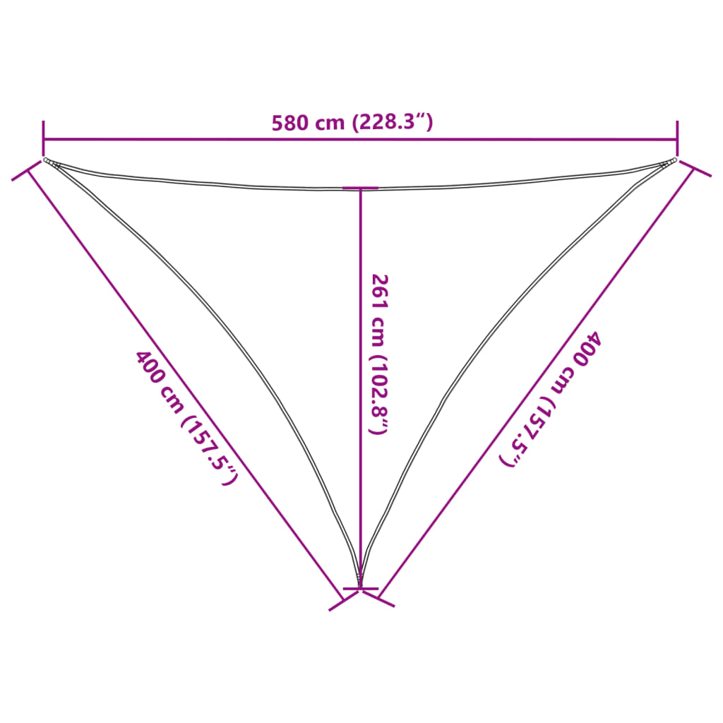 Sonnensegel 160 G/M² 4X4X5,8 M Hdpe Weiß