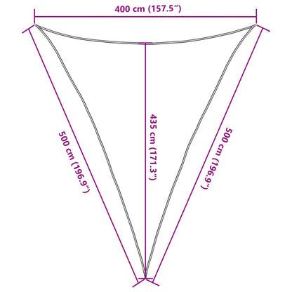 Sonnensegel 160 G/M² 4X5X5 M Hdpe Weiß