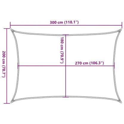 Sonnensegel 160 G/M² 2X3 M Hdpe Hellgrün