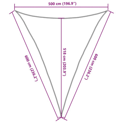 Sonnensegel 160 G/M² 5X6X6 M Hdpe Hellgrün
