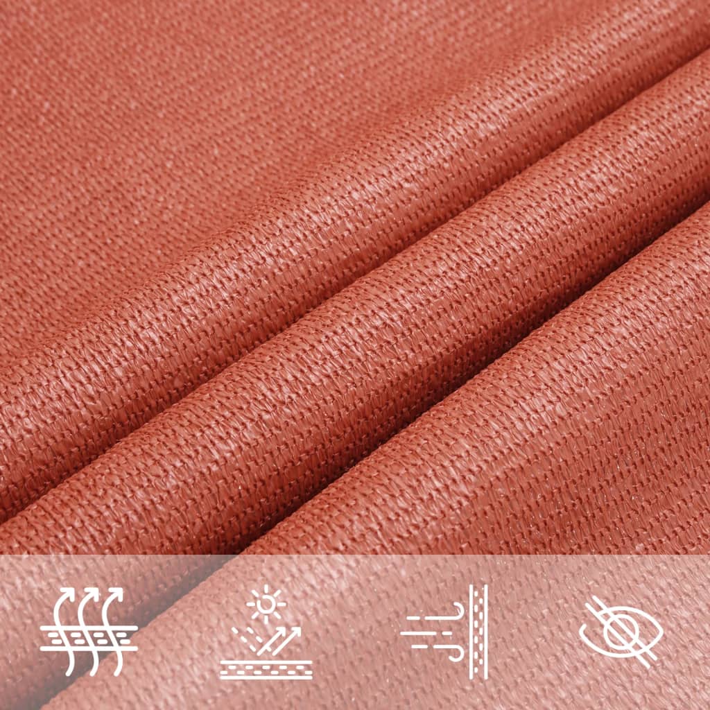 Sonnensegel 160 G/M² Rot 4X5 M Hdpe Terrakotta