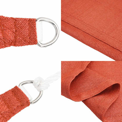 Sonnensegel 160 G/M² Dreieckig Rot 3X4X4 M Hdpe Terrakotta