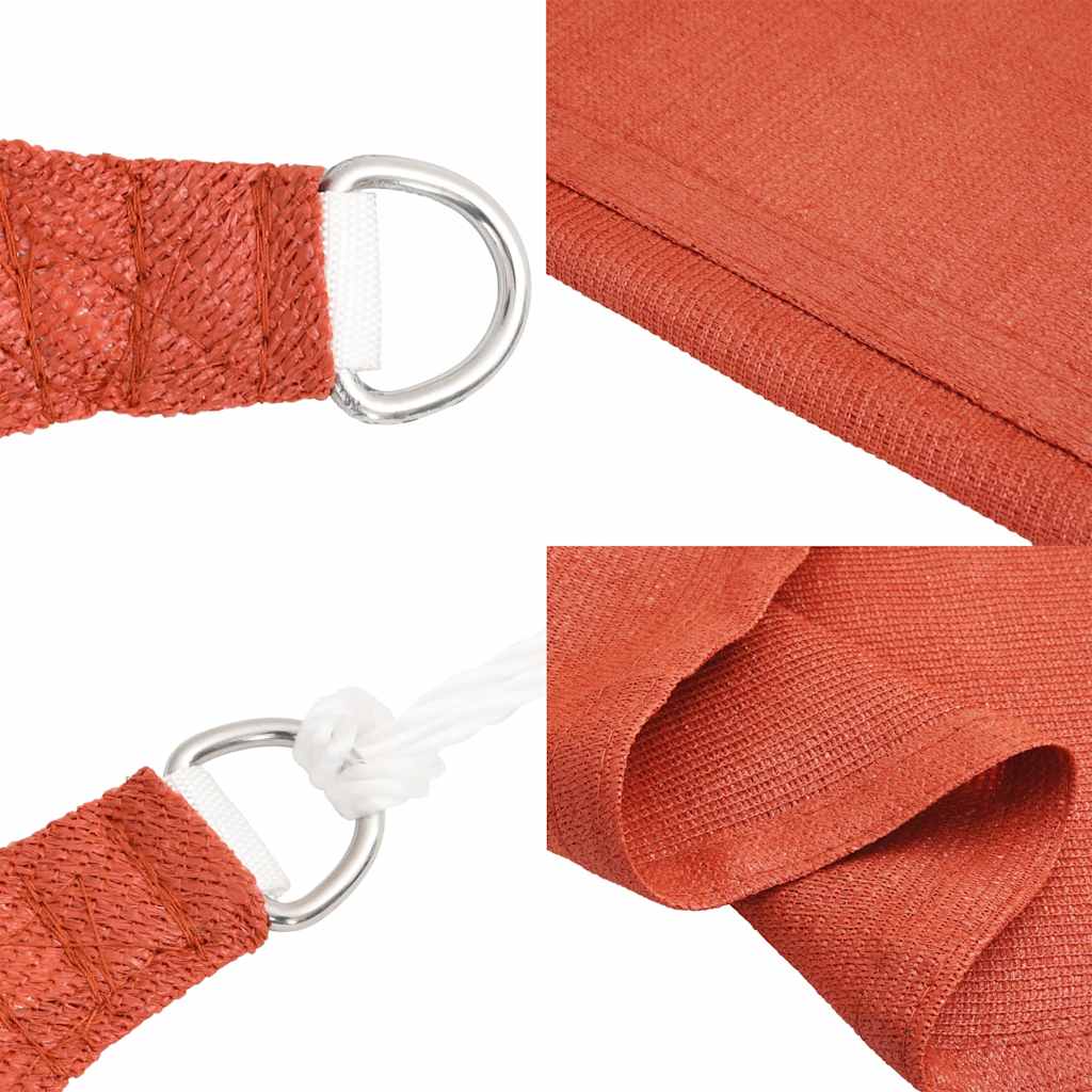 Sonnensegel 160 G/M² Dreieckig Rot 4X5X5 M Hdpe Terrakotta
