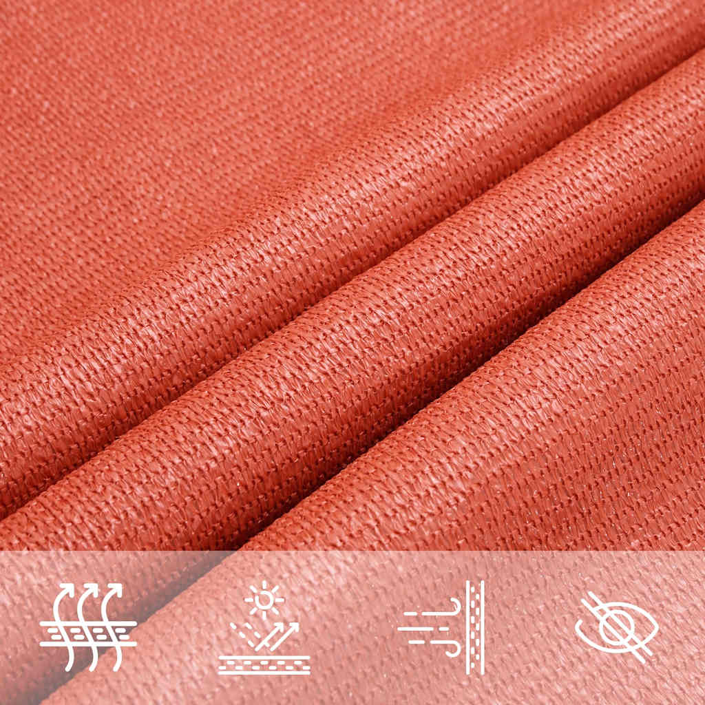 Sonnensegel 160 G/M² Dreieckig Rot 5X6X6 M Hdpe Terrakotta