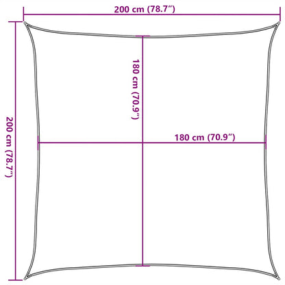 Sonnensegel 160 G/M² 2X2 M Hdpe Taupe