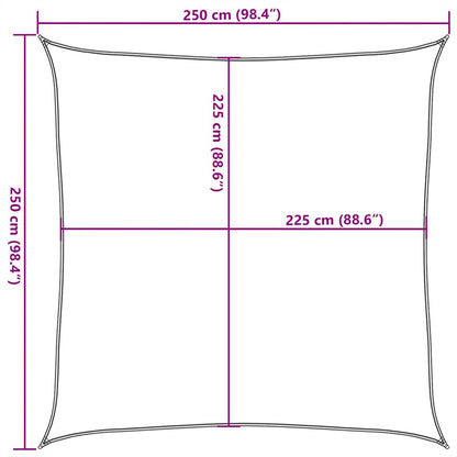 Sonnensegel 160 G/M² 2,5X2,5 M Hdpe Taupe