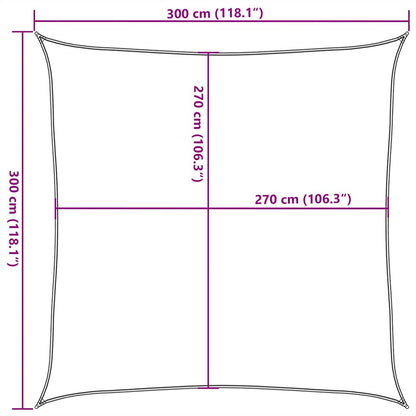 Sonnensegel 160 G/M² 3X3 M Hdpe Taupe