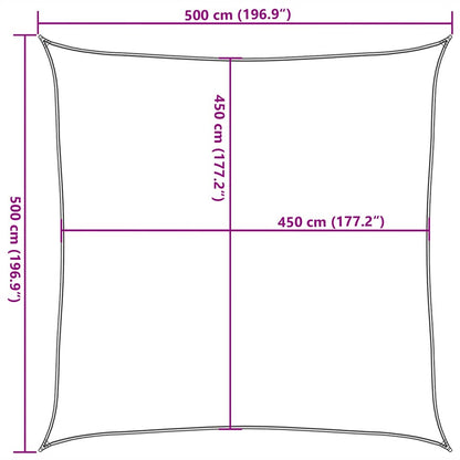 Sonnensegel 160 G/M² 5X5 M Hdpe Taupe