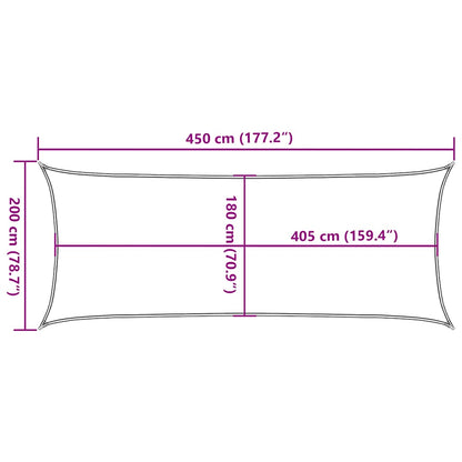 Sonnensegel 160 G/M² 2X4,5 M Hdpe Taupe