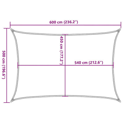 Sonnensegel 160 G/M² 5X6 M Hdpe Taupe
