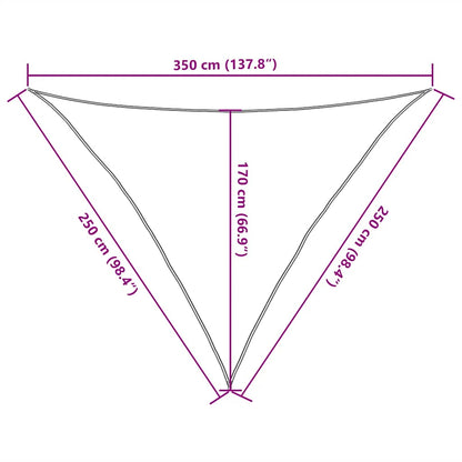 Sonnensegel 160 G/M² 2,5X2,5X3,5 M Hdpe Taupe