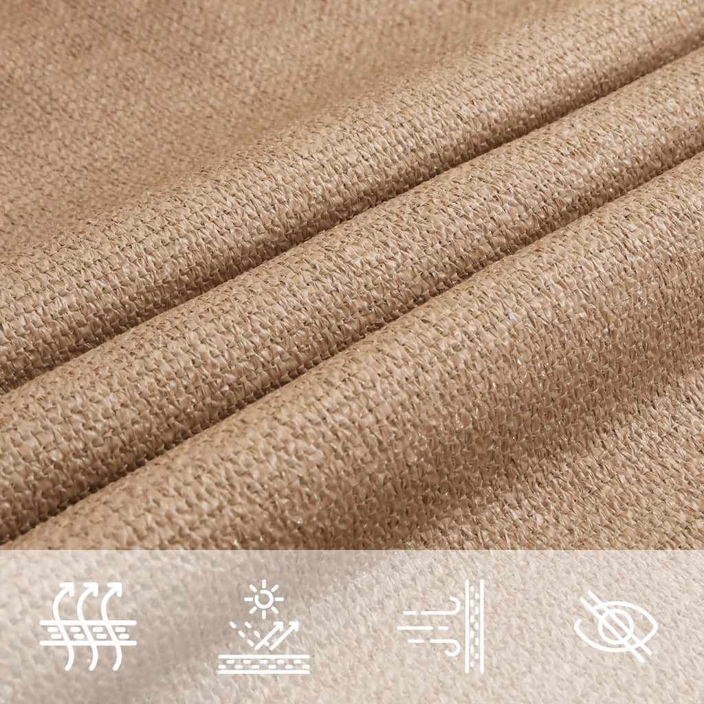 Sonnensegel 160 G/M² 3,6X3,6X3,6 M Hdpe Taupe