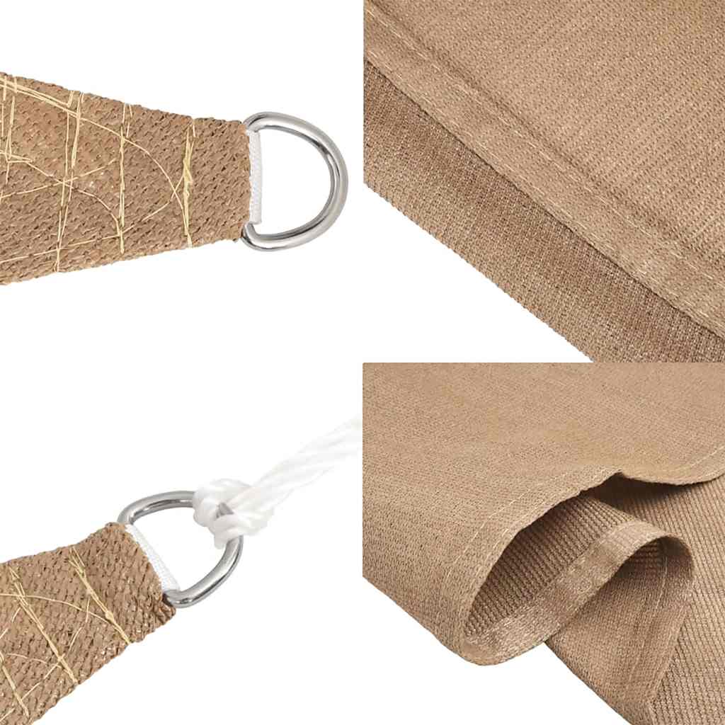 Sonnensegel 160 G/M² 3,5X3,5X4,9 M Hdpe Taupe
