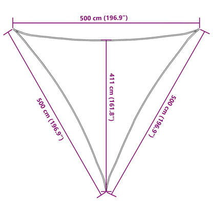 Sonnensegel 160 G/M² 5X5X5 M Hdpe Taupe