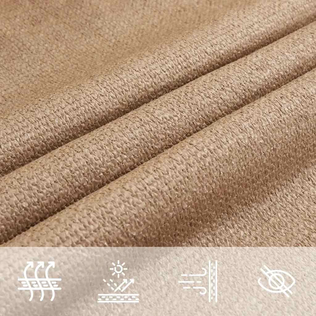Sonnensegel 160 G/M² 5X6X6 M Hdpe Taupe