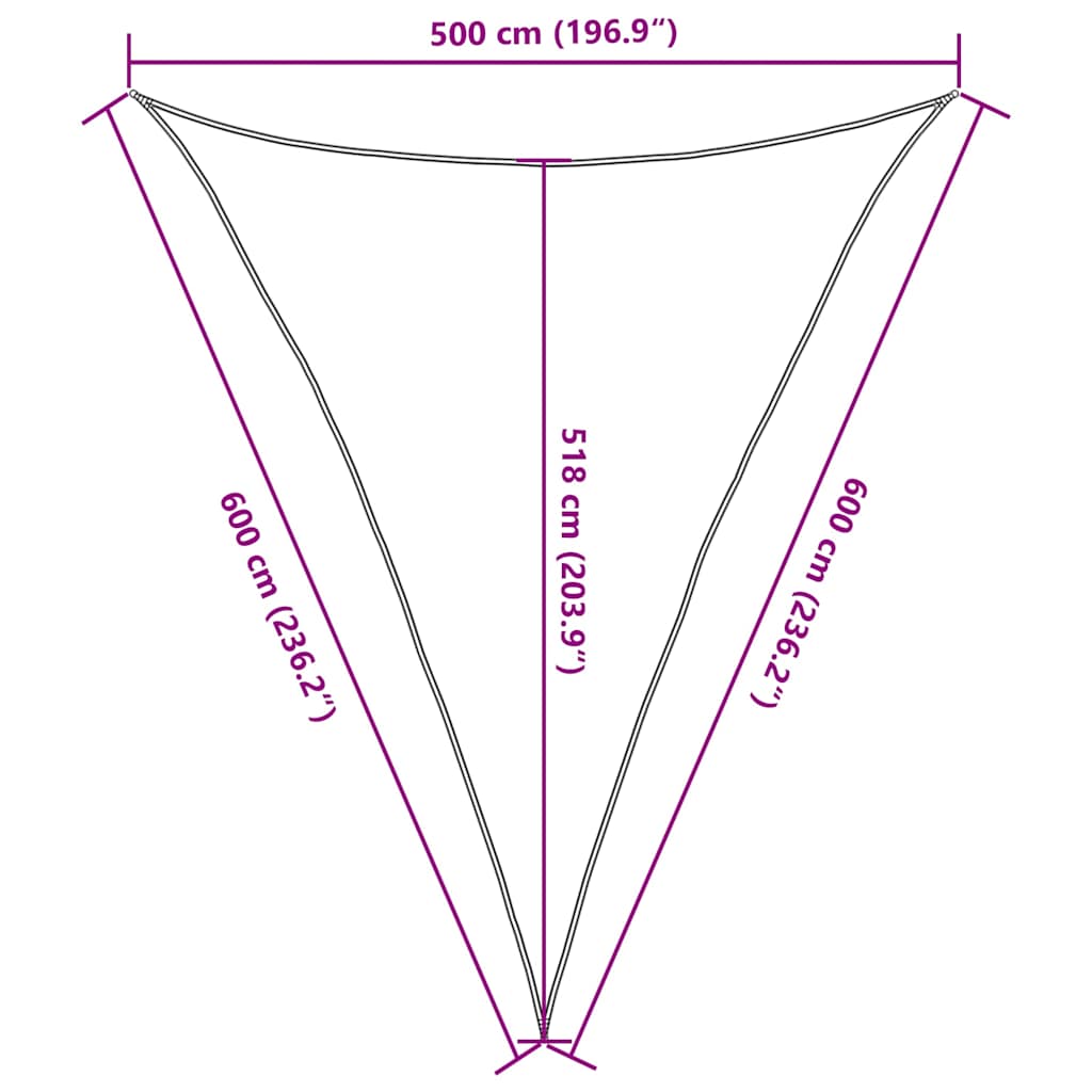 Sonnensegel 160 G/M² 5X6X6 M Hdpe Taupe