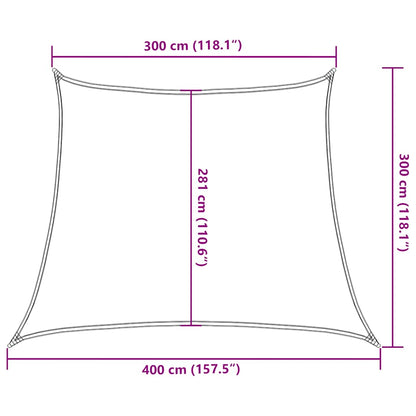 Sonnensegel 160 G/M² 3/4X3 M Hdpe