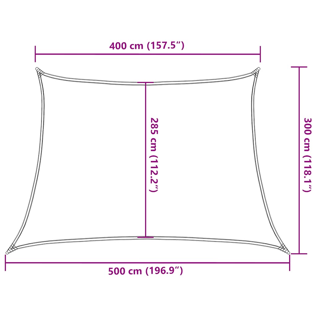 Sonnensegel 160 G/M² 4/5X3 M Hdpe