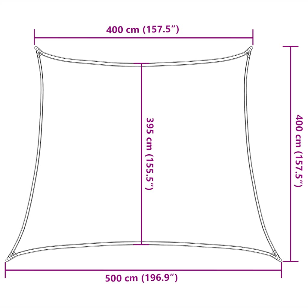 Sonnensegel 160 G/M² 4/5X4 M Hdpe