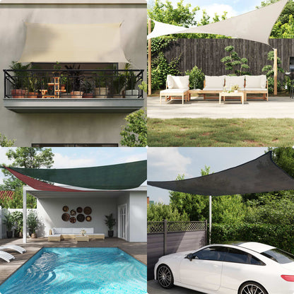 Sonnensegel 160 G/M² Dunkelgrün 2,5X3 M Hdpe Weiß