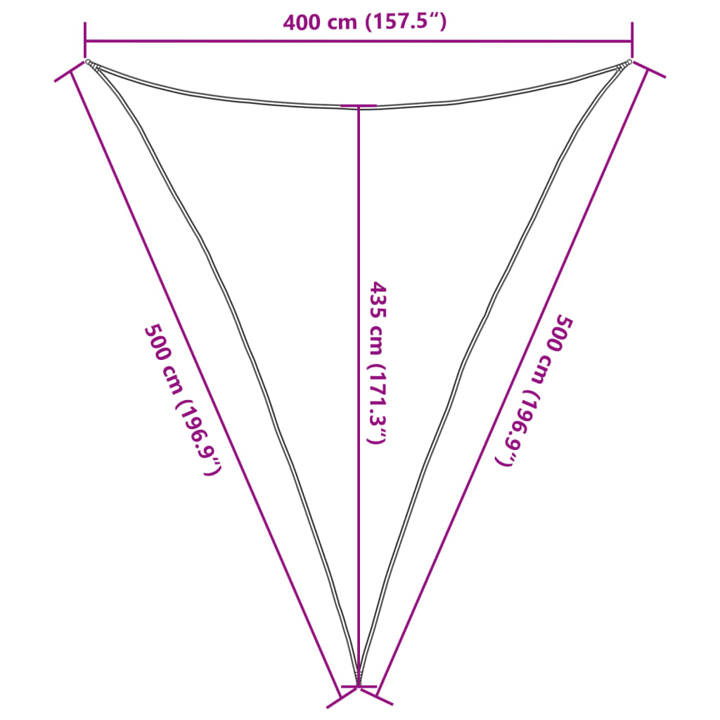Sonnensegel 160 G/M² 4X5X5 M Hdpe Dunkelgrün